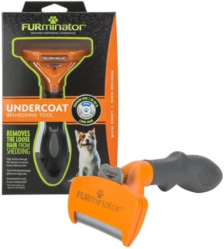 FURminator Medium Dog Undercoat deShedding Tool for Long Hair by FURminator