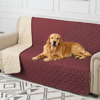 Ameritex Pet Bed Cover Dog Bed Blanket for Sofa and Furniture Waterproof New Pattern Design (52x82 Inch, Burgundy) by Ameritex