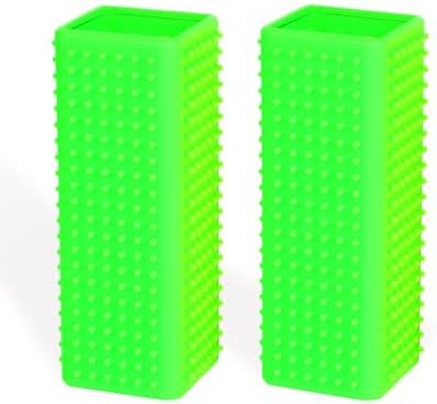 2pcs Pet Dog Cat Hair Remover, Pet Hair Removal Tool, Hollow Cleaner Brush for car，Interior, Furniture, Sofa (green and green) by Unknown