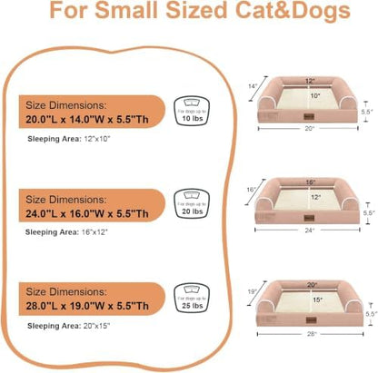 NANUYA Orthopedic Dog Bed for Medium Dogs, 28 x 19 Inch, Pink - Image 6