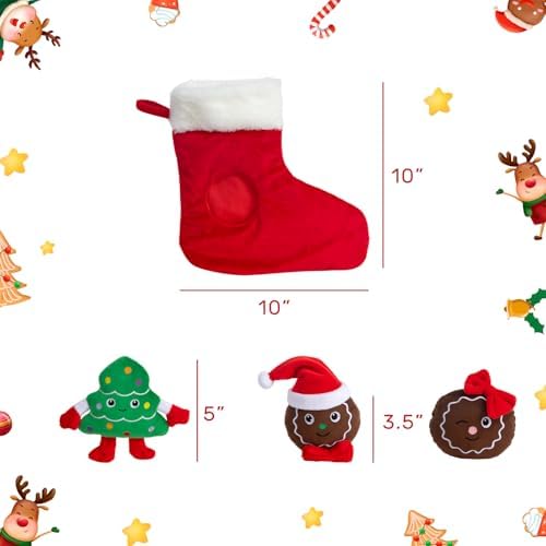 Hollypet Christmas Squeaky Hide and Seek Dog Toys for Small and Medium - Image 3