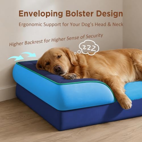 Comfort Expression Orthopedic Dog Beds for Large Sized Dog with Bolster - Image 3