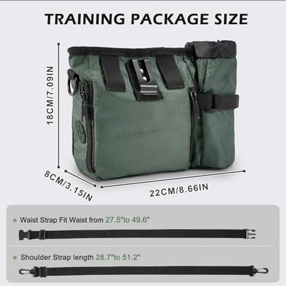 Dog Treat Training Pouch Built-in Poop Bag & Side Pocket Dispenser - Image 3