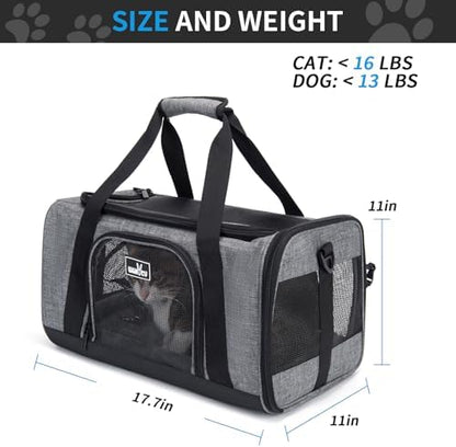 Wakytu Cat Carrier Soft for Medium or Large Cats for Car Travel Camping - Image 2
