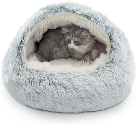 CATISM Cat Bed Hooded Cat Beds for Indoor Cats or Small Dogs by Petsfriend