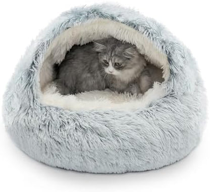 CATISM Cat Bed Hooded Cat Beds for Indoor Cats or Small Dogs by Petsfriend