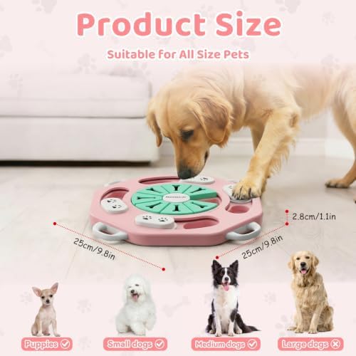 Dog Puzzle Toy for Smart Dogs, Interactive Dog Enrichment Toys,Level1(Pink) - Image 2