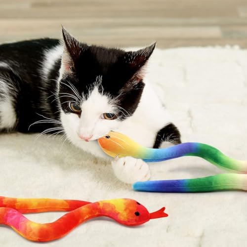 CiyvoLyeen Plush Snake Catnip Toys for Indoor Cats 5 Pack - Image 4