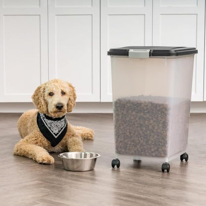 IRIS USA Dog Food Storage Container, Up to 54 lbs, Black, Made in USA - Image 2