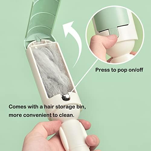 Pet Hair Remover Reusable pet Hair Remover Dog and cat Hair Remover for Sofas, Furniture, Carpets, car Seats with self-Cleaning Base Upgraded Animal Hair Remover Tool (Red Black) - Image 5