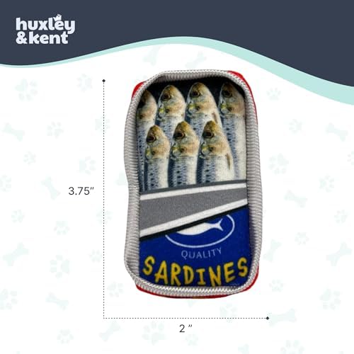 Huxley & Kent Plush Cat Toy - Interactive Catnip Toy for Cats & Kittens - Soft with Crinkle & Catnip - Fun Indoor Play - Sardine Tin - Image 5