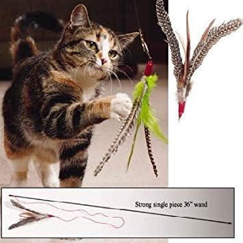GoCat Da Bird Super Kit (36" Single Pole, Feather Refill, Sparkly Attachment, Kitty, Puff)