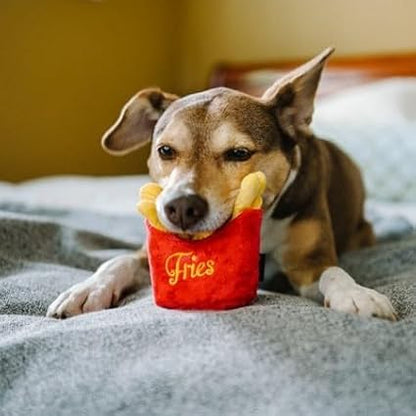 P.L.A.Y. Cute Plush Dog Toys - Fast Food Themed Durable Squeaker Chew Toy, Great for Puppies & Small, Medium, Large Dogs - Machine Washable, Recycled Materials (American Classic French Fries, X-Small)