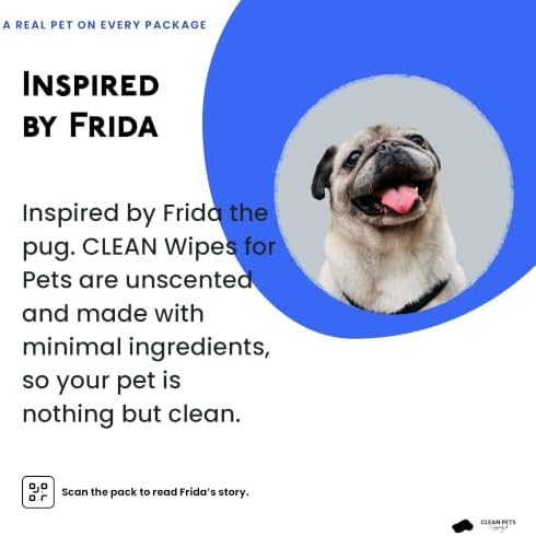 Unscented Pet Wipes for Cats & Dogs Alcohol-Free, Hypoallergenic Grooming Wipes for Paws, Face & Body Sensitive Skin Formula, 80 Count - Image 2