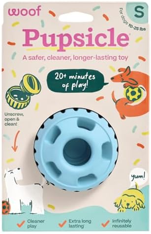 WOOF Pupsicle Interactive Dog Ball Toy for Dogs Small 10-25 lbs - Blue by Woof