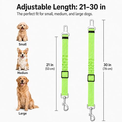 Dog Car Restraint Tether 2Pcs, Retractable Pet Travel Harness - Image 4
