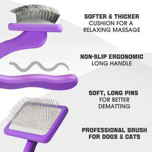 Bonteck Dog Slicker Brush for Dogs Grooming Kit 5PCS Long Haired Doodles - Image 2