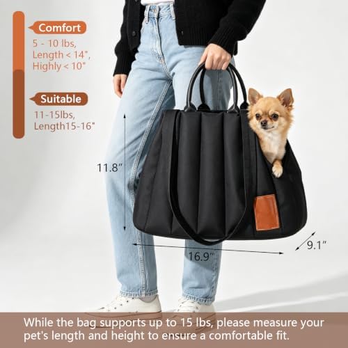 Pet Purse Carrier Tote Bag Stylish Soft-Sided Dog Travel Bag - Image 2