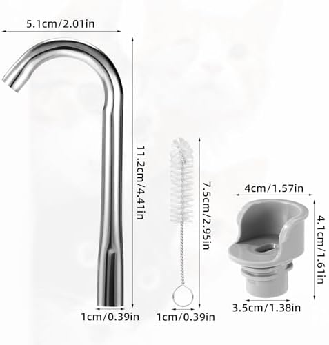 Cat Water Fountain Replacement Accessories Set with Cleaning Brush - Image 2