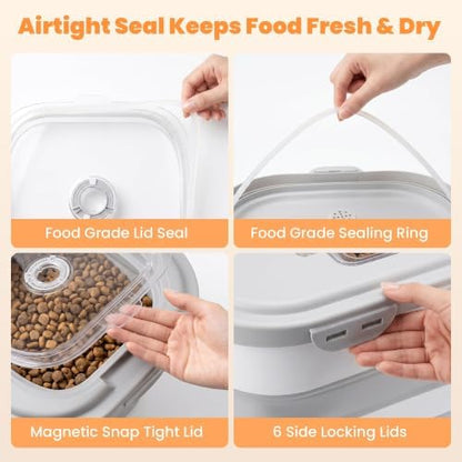 40 Lbs Dog Food Storage Container, Collapsible Cat Food Container - Image 3