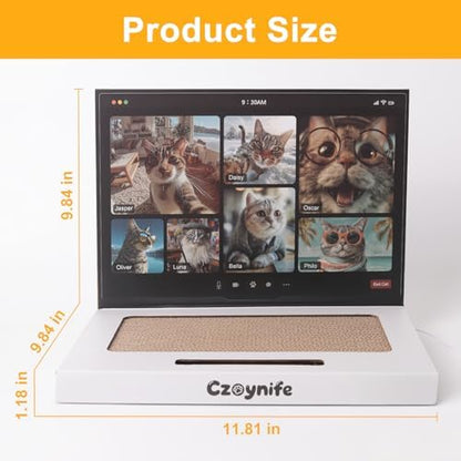 Cat Laptop Scratcher, Cat Scratcher Cardboard, Interactive Toys, Kitten Supplies and Stuff for Indoor Cats - Image 3
