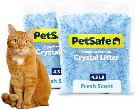 PetSafe ScoopFree Premium Crystal Litter, Fresh Scent, 4.3 Lb Bag, 2 Pack by PetSafe