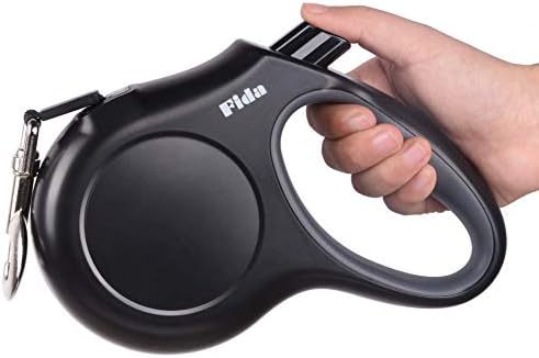 Fida Retractable Dog Leash Large Breed, Heavy Duty 16 ft Dog Walking Leash, up to 110 lbs, 360° Tangle Free, Black by Fida