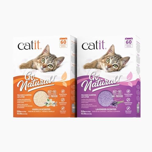 Catit Go Natural Pea Husk Clumping Cat Litter, 12.3 lb, Lavender Scented - Image 2