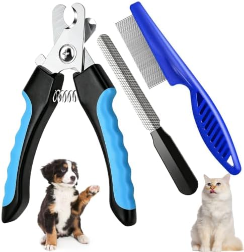 Dog Nail Clipper, Grooming Pet Nail Trimmer with Safety Guard by eMMiuss