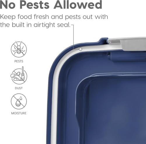 IRIS USA Dog Food Storage Container, Up to 30+11 lbs, Navy, Made in USA - Image 6