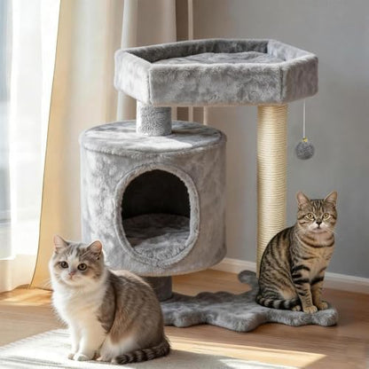 BEWISHOME Cat Tree with Scratching Post, Cat Tower for Indoor Cats by BEWISHOME
