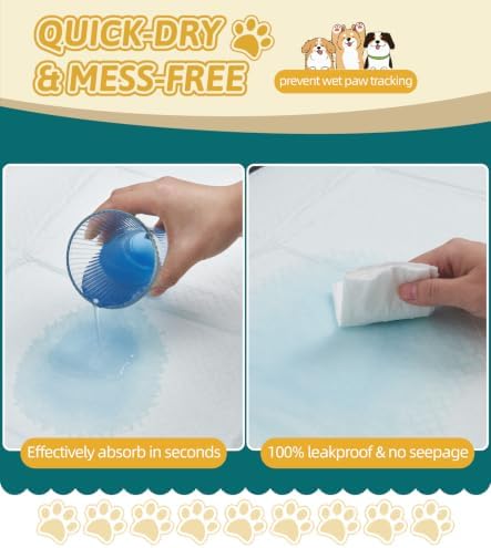 GWT Puppy Pads Extra Large 28x34 Inch - 40 Count Dog Pee Pads, Ultra Absorbent 5-Layer Leak-Proof Potty Training Pads for Dogs, Puppies, Cats & All Pets | XL Disposable Pee Pad Indoor Outdoor Use - Image 4