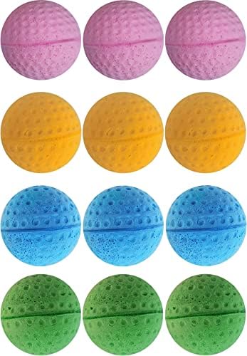Cat Foam Ball Cat Sponge Ball Toy Soccer Toy (12Pack) by GINFH