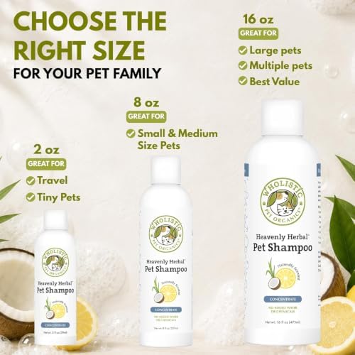 Organic Cat and Dog Shampoo for Sensitive Skin and Coat Support, 8 Oz - Image 2