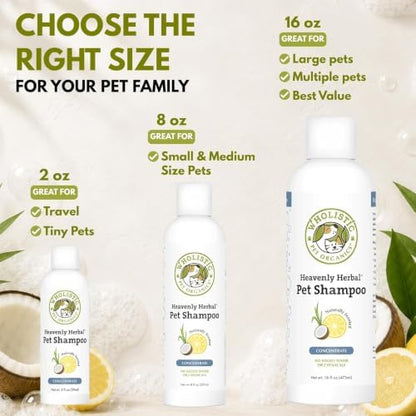 Organic Cat and Dog Shampoo for Sensitive Skin and Coat Support, 8 Oz - Image 2