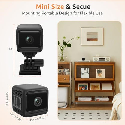 2026 Upgrade Small Security Camera 2.4G WiFi Only Wireless Camera 1080P Mini Nanny Cam for Baby Pet Auto Night Vision 1600mAh Battery Indoor Cameras Motion Detection for Home Security - Image 6