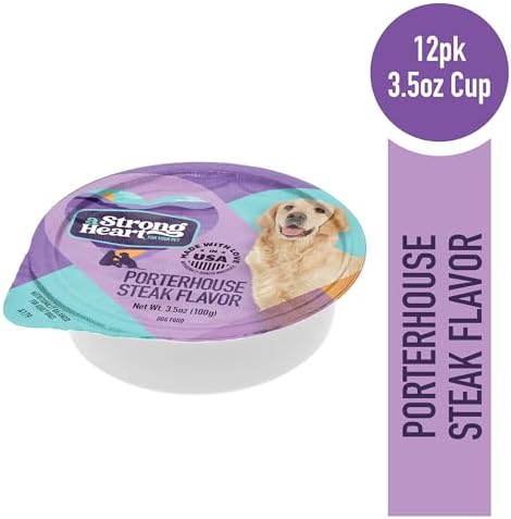 A Strong Heart Porterhouse Steak Flavor Dog Food Cups, 3.5oz, 12-Pk - Image 2