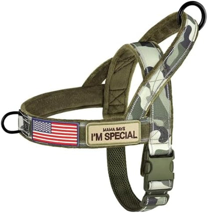 Forestpaw No Pull Dog Harness with Large Handle,Comfortable,L,Camo Green by Forestpaw
