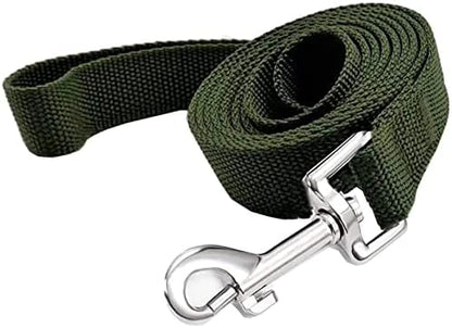 TAIAN 4FT/5FT/6FT Strong Dog Leash, Nylon Dog Leashes for Small Medium Large Dogs (1 in x 5 ft, Green) - Image 2