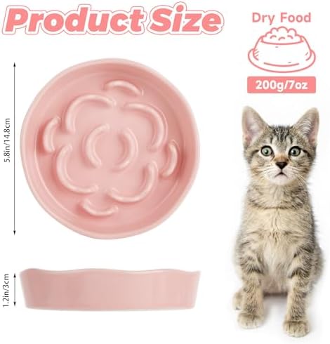 Small Slow Feeder Cat Bowls 4PCS Anti-Choking Puzzle Slow Feeding Dog Bowls with Non-Slip Base, Interactive Slow Feeder for Small Breeds, Bloat Prevention Maze Dish, 1 Cup Capacity - Image 2