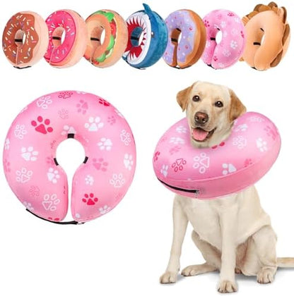 BEAUTYZOO Dog Cone Collar Alternative After Surgery,Pet Neck Donut E‑Collar by BEAUTYZOO