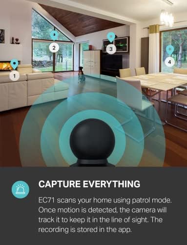 Kasa 1080p Indoor Pan/Tilt Wired Security Camera, Baby & Pet Monitor, EC71 - Image 3