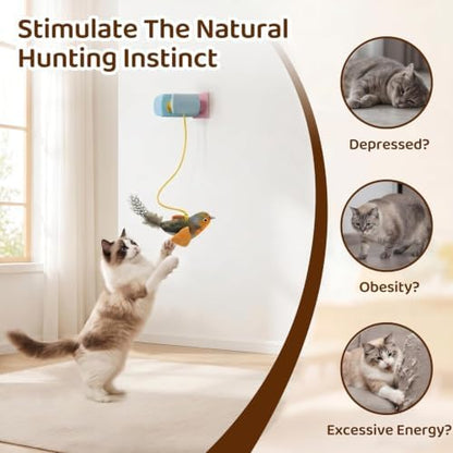Interactive Cat Toys for Indoor Cats, Automatic Hanging Door Toys Blue - Image 5