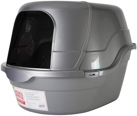 Nature's Miracle Hooded Flip Top Cat Litter Box with Charcoal Filter by NaturesMiracle