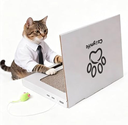 Cat Laptop Scratcher, Cat Scratcher Cardboard, Interactive Toys, Kitten Supplies and Stuff for Indoor Cats - Image 2