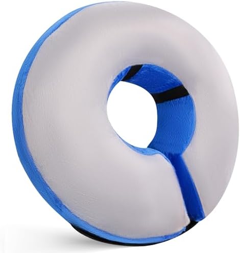 Inflatable Cone Collar for Dogs After Surgery, Soft Adjustable Blow up Donut E-Collar for Small Medium Large Dogs and Cats by Katoggy