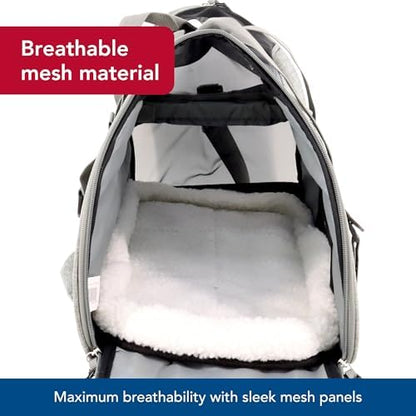 Coastal Pet Bergan Comfort Carrier - Breathable Travel Carrier for Dogs & Cats - Heather Grey, 16" x 8" x 11" - Image 5