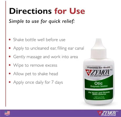 PET KING BRANDS ZYMOX Enzymatic Ear Wipes & Otic Solution Hydrocortisone Free for Dogs & Cats - Product Bundle - For Dirty, Waxy, Smelly Ears & to Soothe Infections, 100 Count Wipes & 1.25oz bottle - Image 4