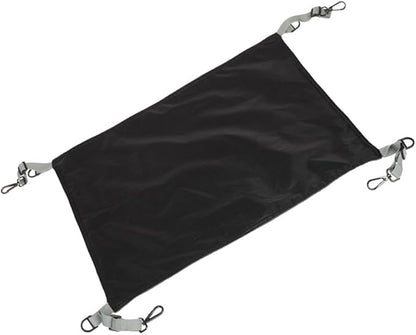 Cabilock Cat Hammock Bed, Waterproof Fleece Lined Reversible Pet Lounger, Warm Soft Sleeping Mat for Indoor Cats and Kittens, Black