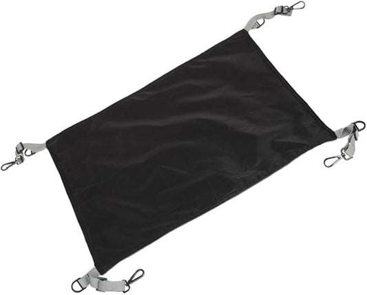 Cabilock Cat Hammock Bed, Waterproof Fleece Lined Reversible Pet Lounger, Warm Soft Sleeping Mat for Indoor Cats and Kittens, Black
